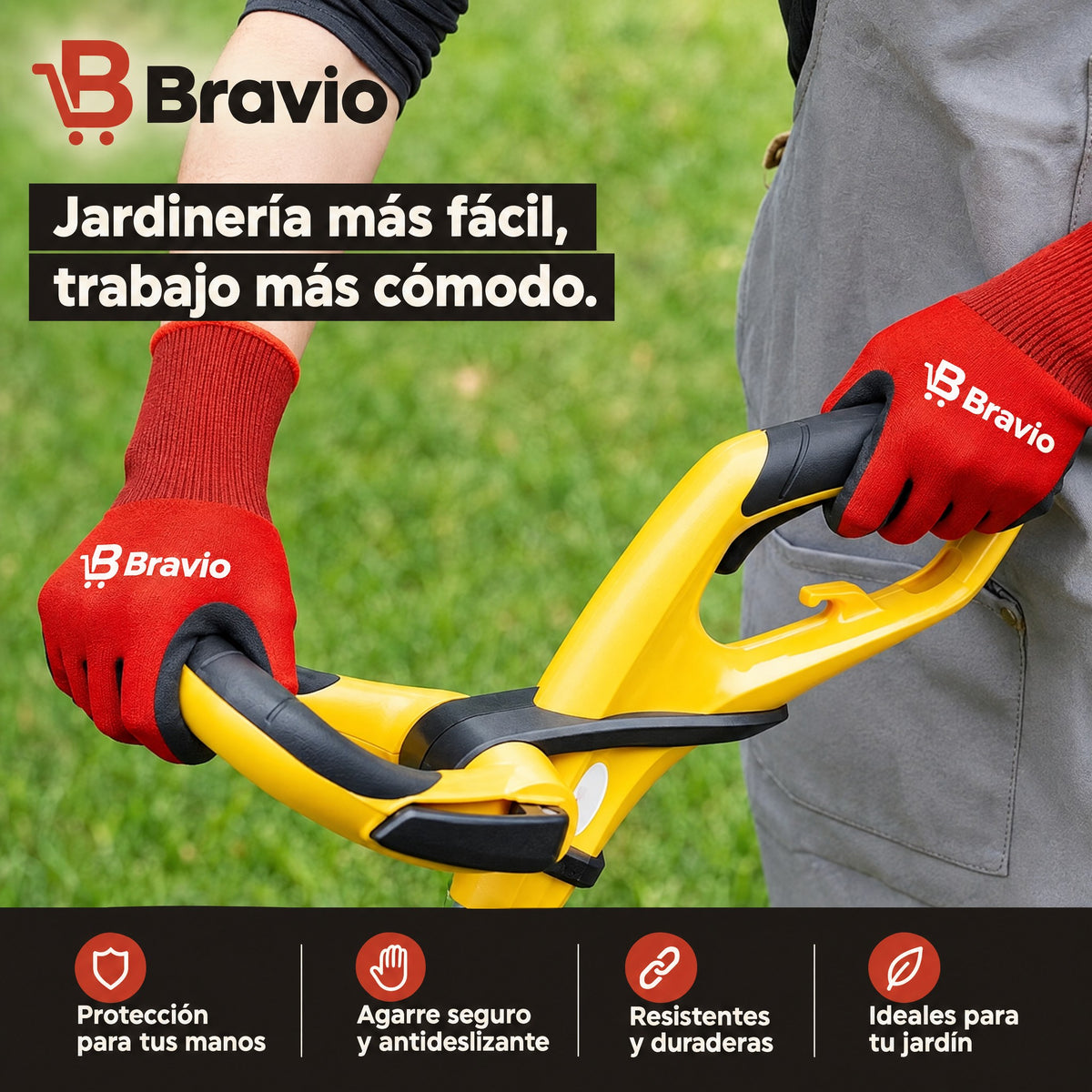 Guantes Bravio agarre seguro