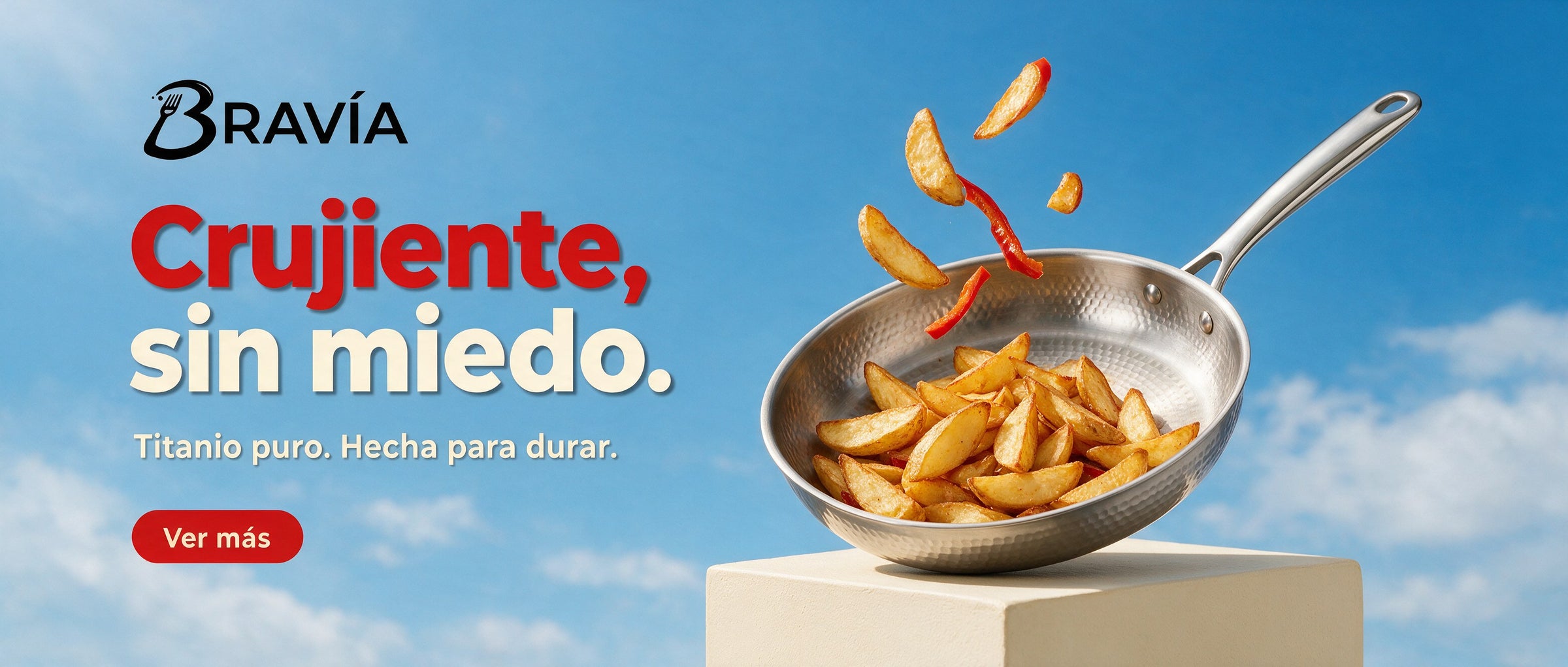 Crujiente, sin miedo. Titanio puro, hecha para durar.