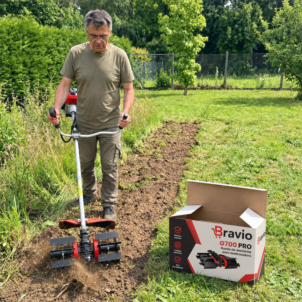 G700 PRO Bravio en el huerto