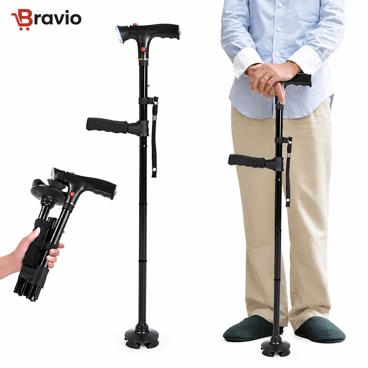Bastón de apoyo Bravio