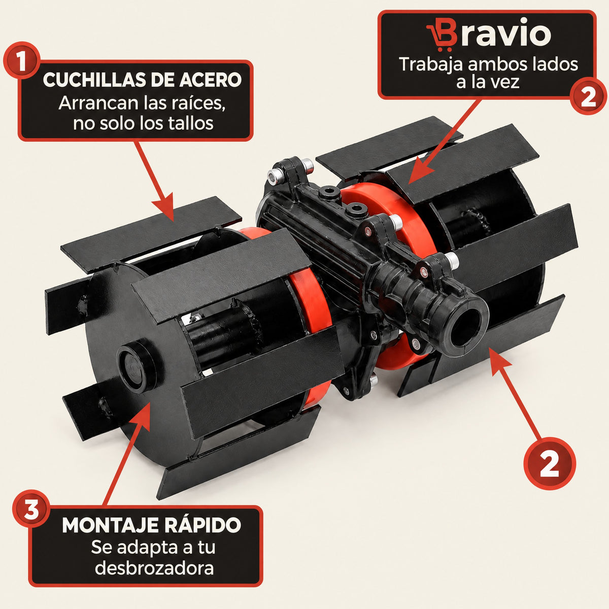 G700 PRO Bravio cuchillas de acero y montaje rápido