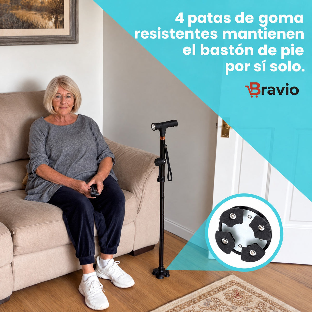 Bastón de apoyo Bravio