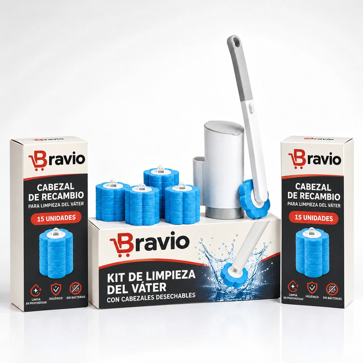 Kit de limpieza del váter Bravio con recambios