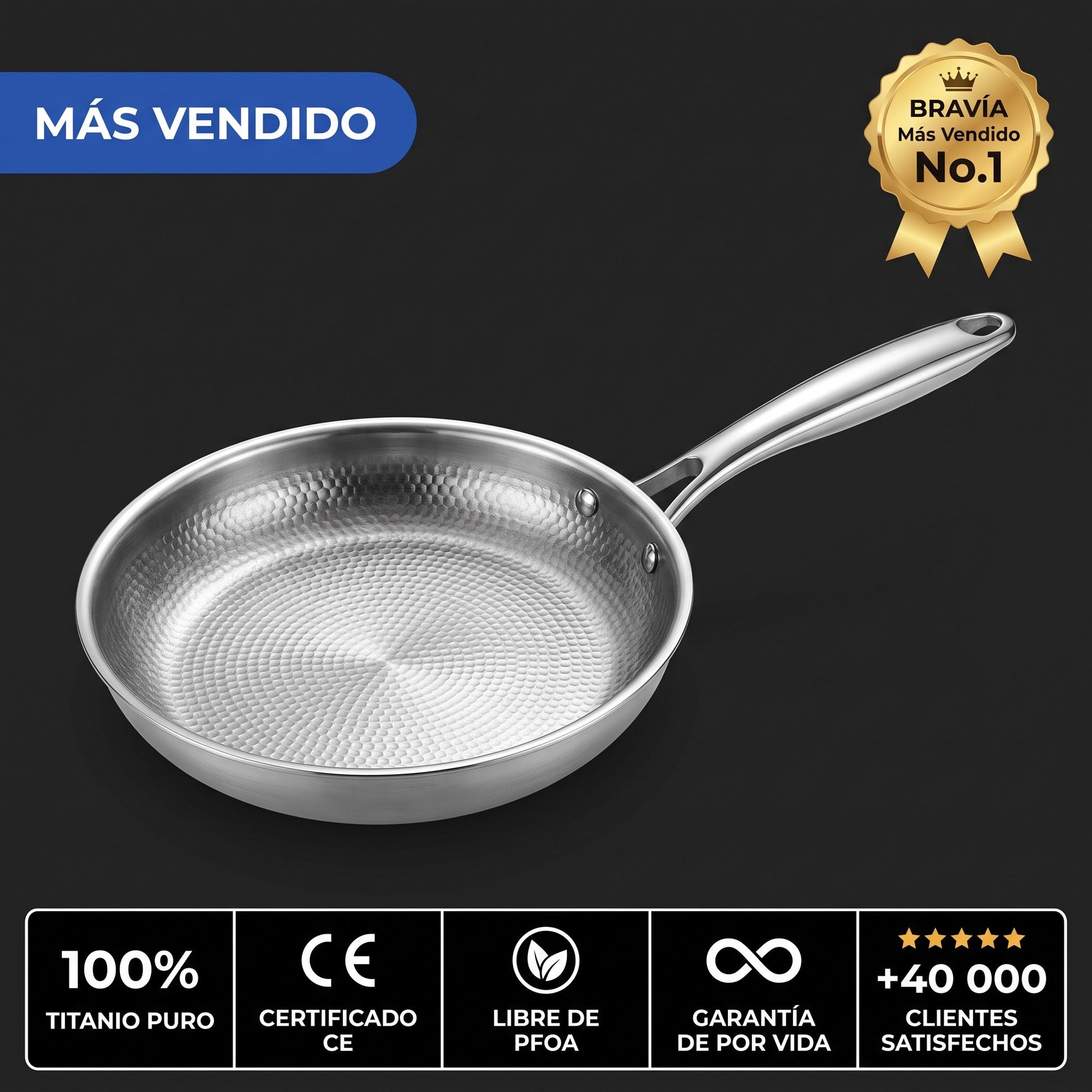 Sartén de titanio Bravía — más vendido