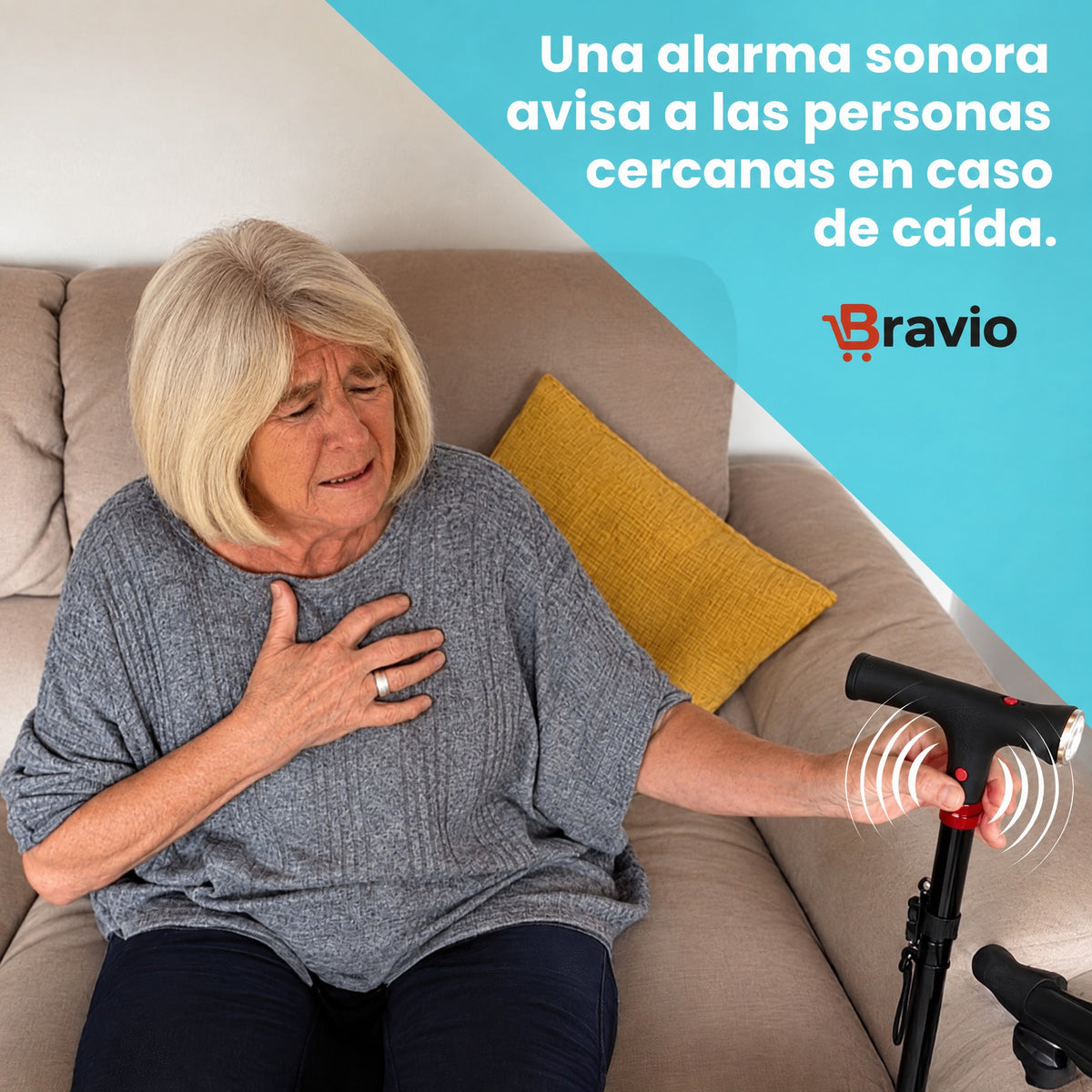 Bastón de apoyo Bravio