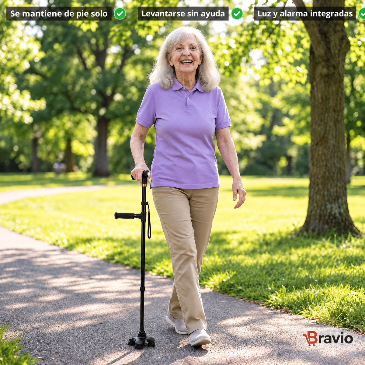 Bastón de apoyo Bravio