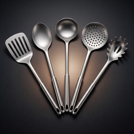Set de cinco utensilios de titanio Bravía
