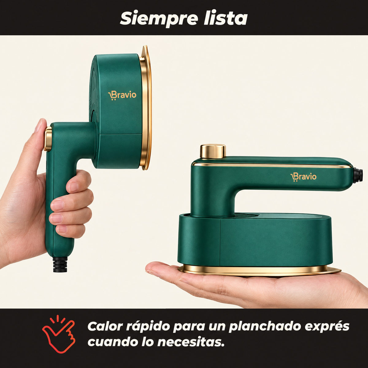 Mini plancha Bravio siempre lista